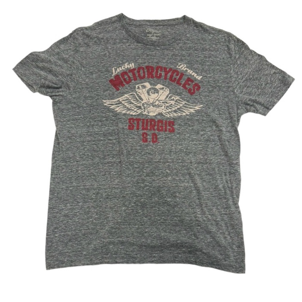 Lucky Brand size Large men’s shirt. Lucky brand motorcycles sturgis wording.